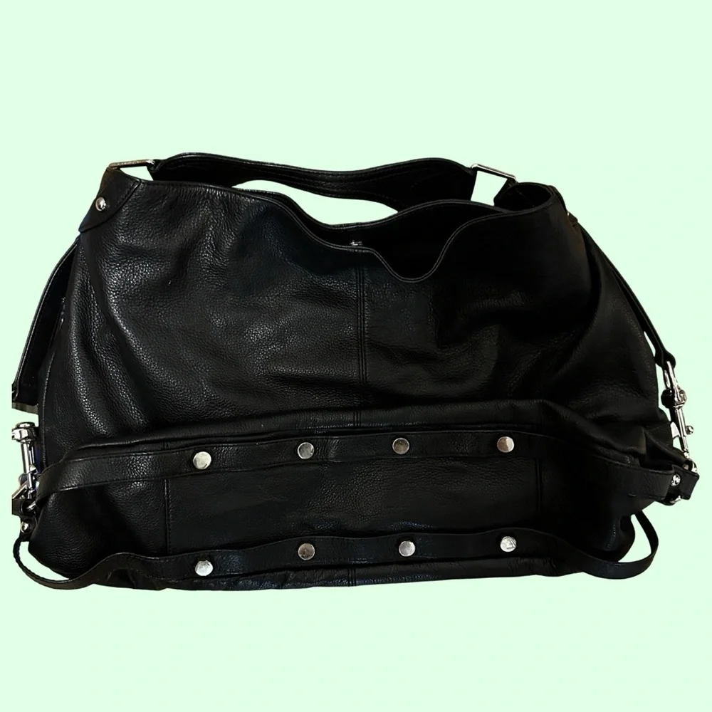 Rebecca Minkoff Black Leather Nikki Hobo bag purse - Picture 5 of 10